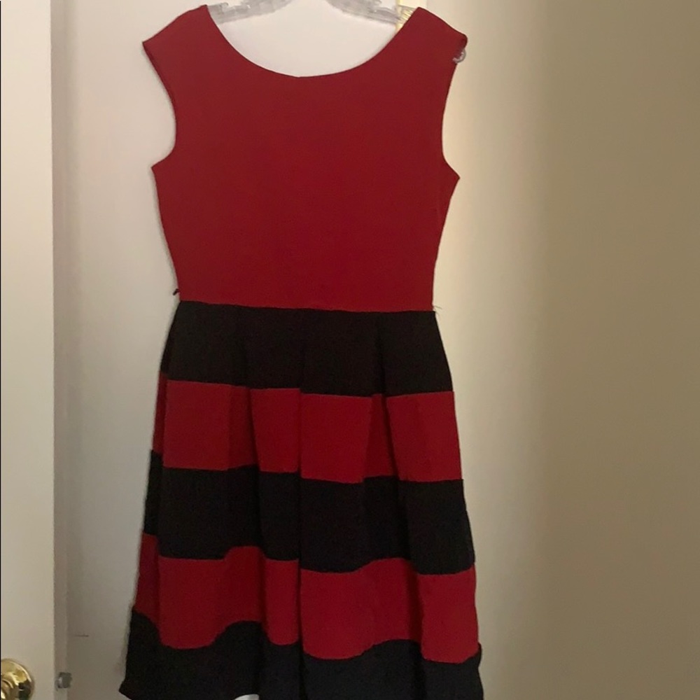 Red and black sundress